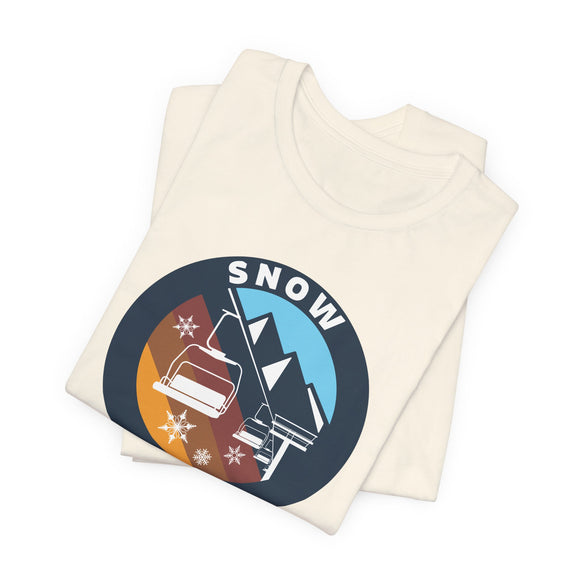 Snow Day T Shirt - Retro Ski Lift Snow Day Tee