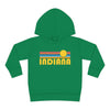 Indiana Toddler Hoodie - Retro Sunrise Unisex Indiana Toddler Sweatshirt