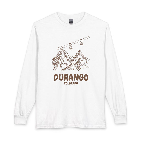 Durango, Colorado Long Sleeve T-Shirt - Ski Mountain Gondola