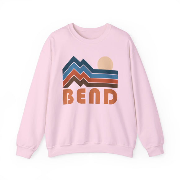 Bend, Oregon Sweatshirt Retro Mountains, Bend Unisex Graphic Crewneck