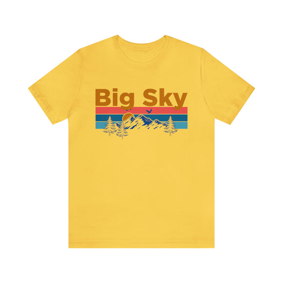 Big Sky, Montana Shirt - Mountain Sunset Unisex Big Sky T-Shirt