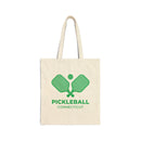 Connecticut Cotton Canvas Pickleball Connecticut Tote Bag-1