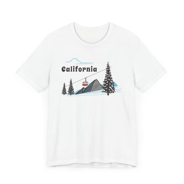 California T-Shirt - Retro Ski Mountain Gondola Unisex California Shirt