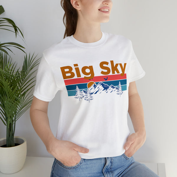 Big Sky, Montana Shirt - Mountain Sunset Unisex Big Sky T-Shirt
