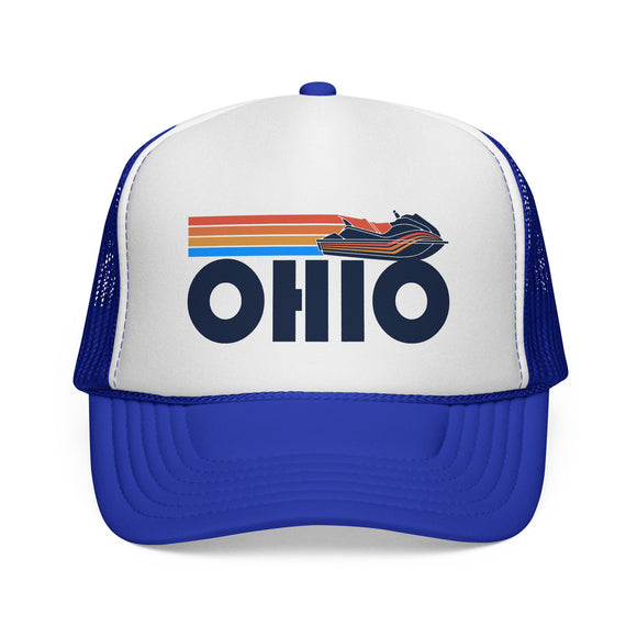 Ohio Retro PWC Boating Trucker Hat - Vintage Style Ohio Cap