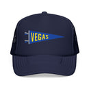 Vegas, Nevada Pennant Trucker Hat — Retro Flag Foam Cap-1