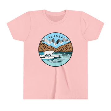 Buy pink Alaska Youth T-Shirt - Unisex Kids Alaska Shirt