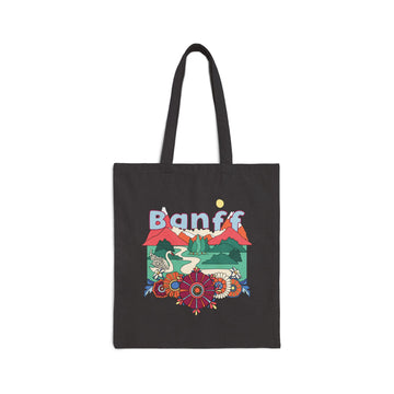 Banff, Canada Cotton Canvas Tote Bag - 15" x 16" - 0