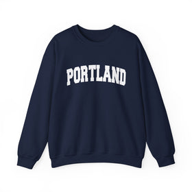 Buy navy Portland, Oregon Sweatshirt - Unisex Graphic Crewneck
