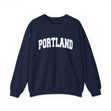 Buy navy Portland, Oregon Sweatshirt - Unisex Graphic Crewneck