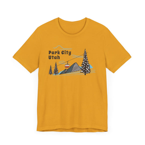 Park City, Utah T-Shirt - Retro Ski Mountain Gondola Unisex Park City Shirt