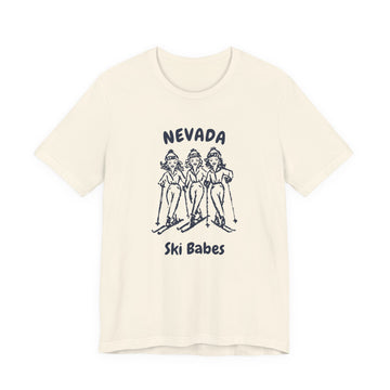 Nevada Ski Babes T‑Shirt — Retro Skiing Graphic Tee - 0