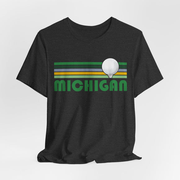 Golf Michigan T-Shirt - Retro Golf Unisex Michigan Shirt