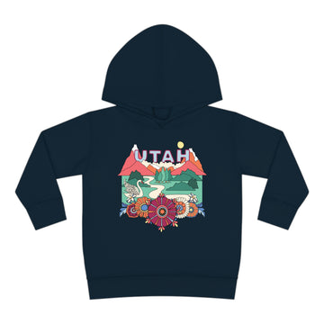 Utah Toddler Hoodie - Boho Mountain Unisex Utah Toddler Sweatshirt