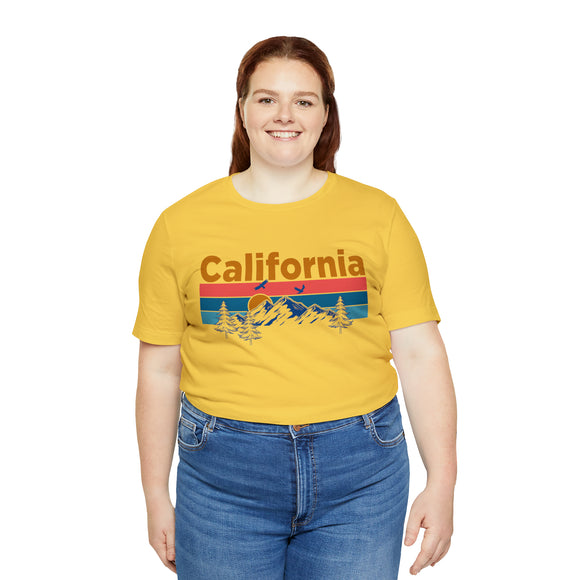 California T-Shirt - Mountain Sunset Unisex California Shirt