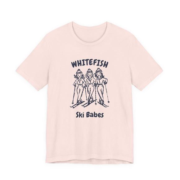 Whitefish, Montana Ski Babes T‑Shirt — Retro Skiing Graphic Tee