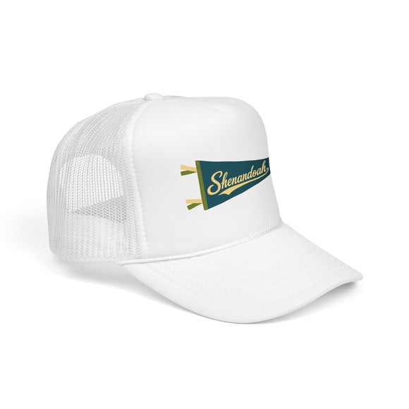 Shenandoah National Park Pennant Trucker Hat — Vintage Foam Mesh Cap