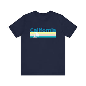 Buy navy California T Shirt - Sailboat Graphic California Tee