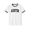 Austin, Texas Cotton Ringer Graphic Tee - Unisex Austin T Shirt, Vintage Style Tee, Men's/Women's Tee