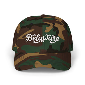 Buy green-camo Delaware Dad Hat - Embroidered Delaware Classic Dad Cap
