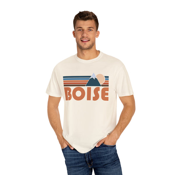 Boise, Idaho Graphic Tee, Comfort Colors Retro Unisex Boise T shirt, Mountain Adventure Shirt