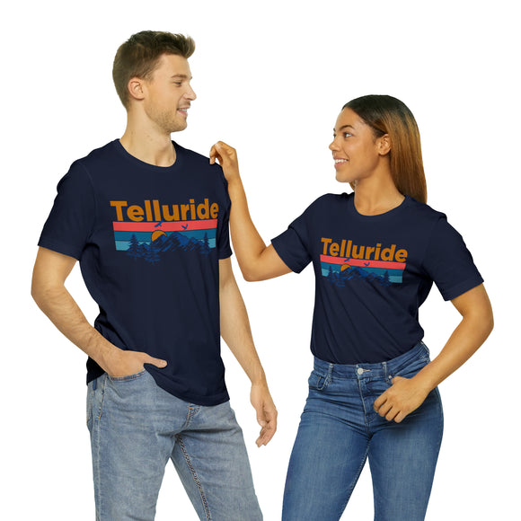 Telluride, Colorado Shirt - Mountain Sunset Unisex Telluride T-Shirt