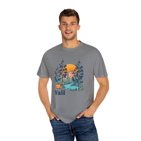 Vail, Colorado Graphic Tee, Comfort Colors Retro Unisex Vail T shirt