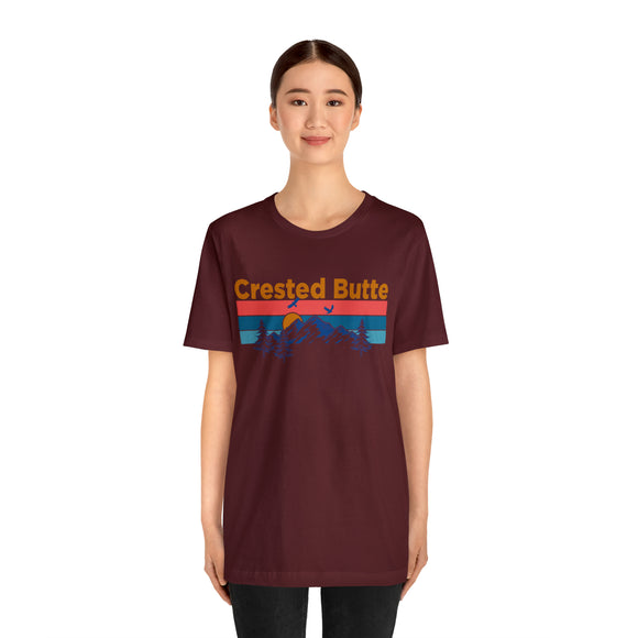 Crested Butte, Colorado Shirt - Mountain Sunset Unisex Crested Butte T-Shirt