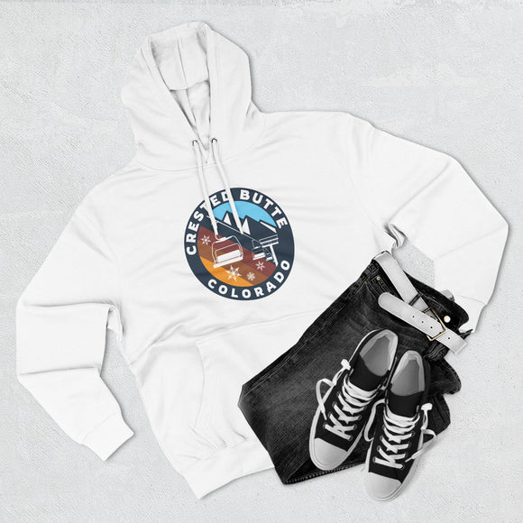 Premium Crested Butte, Colorado Ski Lift Hoodie