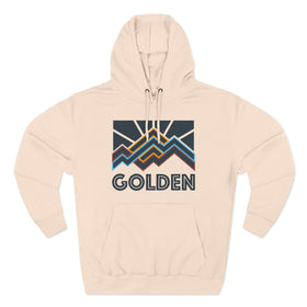 Buy pale-pink Golden, Colorado Hoodie - Retro Mountain Unisex Sweatshirt