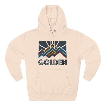 Buy pale-pink Golden, Colorado Hoodie - Retro Mountain Unisex Sweatshirt