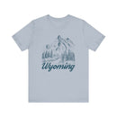 Wyoming Graphic Tee - Mountain Illustration Wyoming T Shirt-4