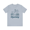 Wyoming Graphic Tee - Mountain Illustration Wyoming T Shirt
