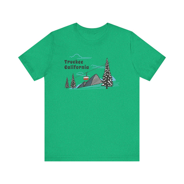 Truckee, California T-Shirt - Retro Ski Mountain Gondola Unisex Truckee Shirt