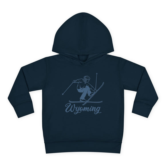 Wyoming Toddler Hoodie - Unisex Vintage Skiing Wyoming Sweatshirt