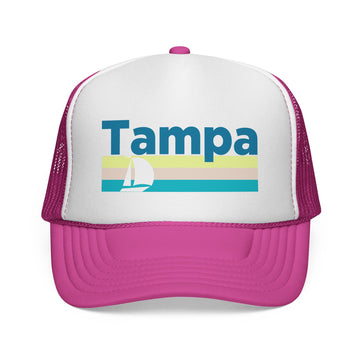 Buy pink Tampa, Florida Retro Sailboat Trucker Hat