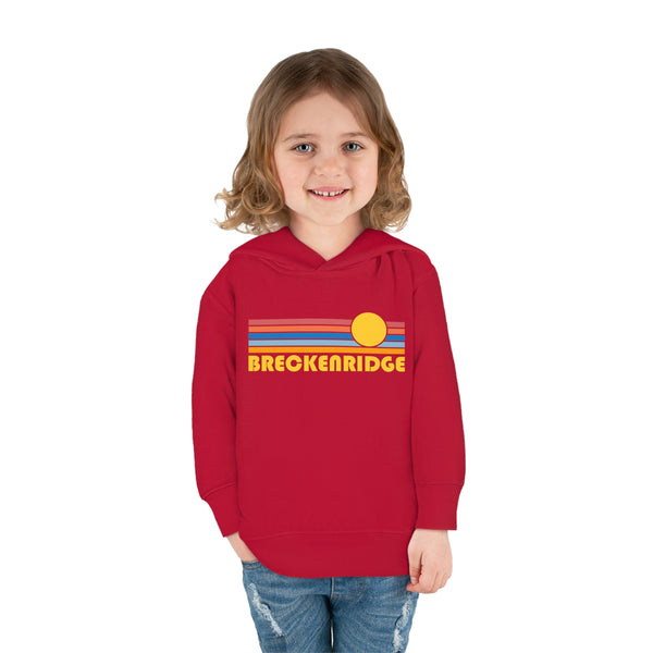 Breckenridge, Colorado Toddler Hoodie - Retro Sunrise Unisex Breckenridge Toddler Sweatshirt