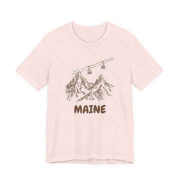 Buy soft-pink Maine Mountain T-Shirt — Vintage Gondola Ski Mountain Tee