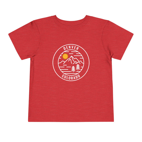 Denver, Colorado Toddler T-Shirt - Retro Mountain Toddler Denver Shirt