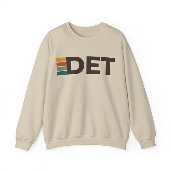 Detroit, Michigan DET Retro Stripe Sweatshirt