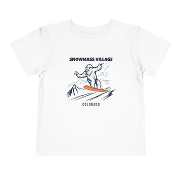 Snowmass Village, Colorado Yeti Snowboard Toddler Tee - 0