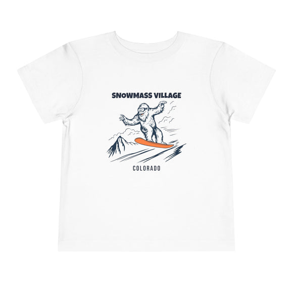 Snowmass Village, Colorado Yeti Snowboard Toddler Tee