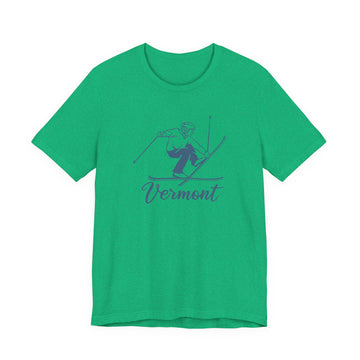 Buy heather-kelly Vermont T Shirt - Vintage Ski Graphic Vermont Tee