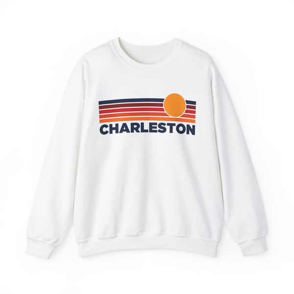 Charleston, South Carolina Sweatshirt Retro Sun Unisex - Charleston Vintage Inspired Warm Pullover Jumper