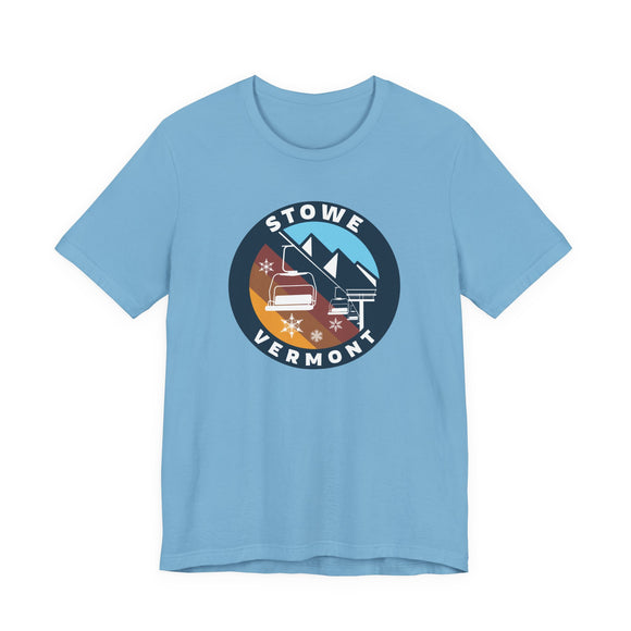 Stowe, Vermont T Shirt - Retro Ski Lift Tee