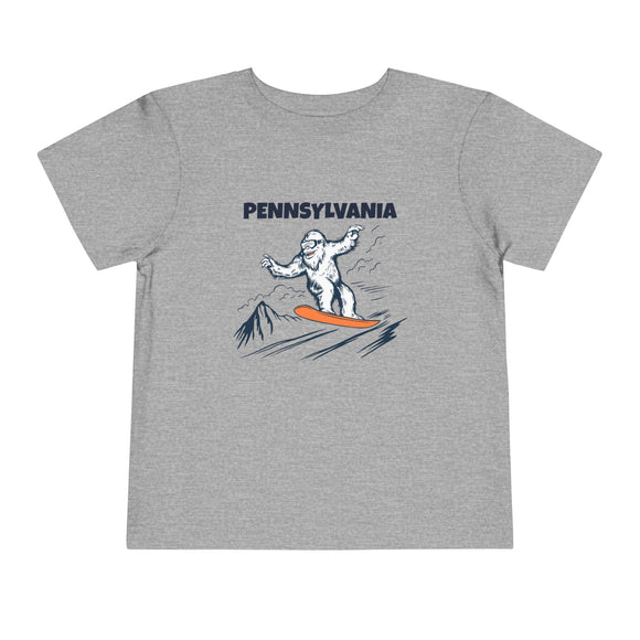 Pennsylvania Yeti Snowboard Toddler Tee
