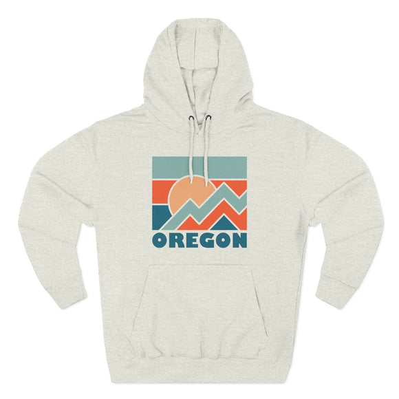 Oregon Hoodie - Retro Mountain Unisex Sweatshirt