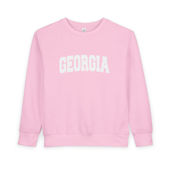 Georgia Toddler Sweatshirt - Georgia Toddler Crewneck Sweatshirt