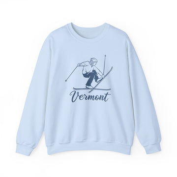 Buy light-blue Vermont Sweatshirt - Vintage Skiing Graphic Crewneck