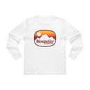 Montpelier, Vermont Mens Base Long-sleeve Tee - Retro Ombre Heavy Weight Long Sleeve T-shirt-3